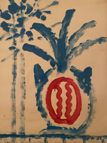 L'ananas - Peinture industrielle sur papier - 110x80