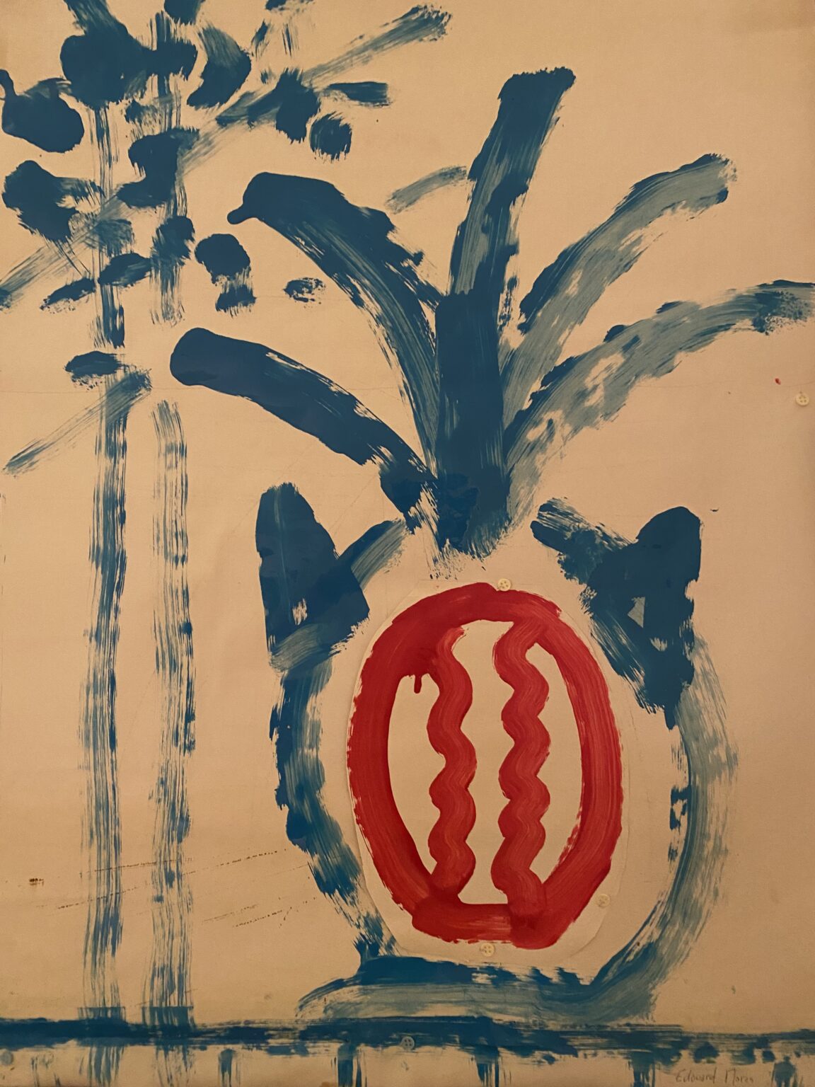 L'ananas - Peinture industrielle sur papier - 110x80