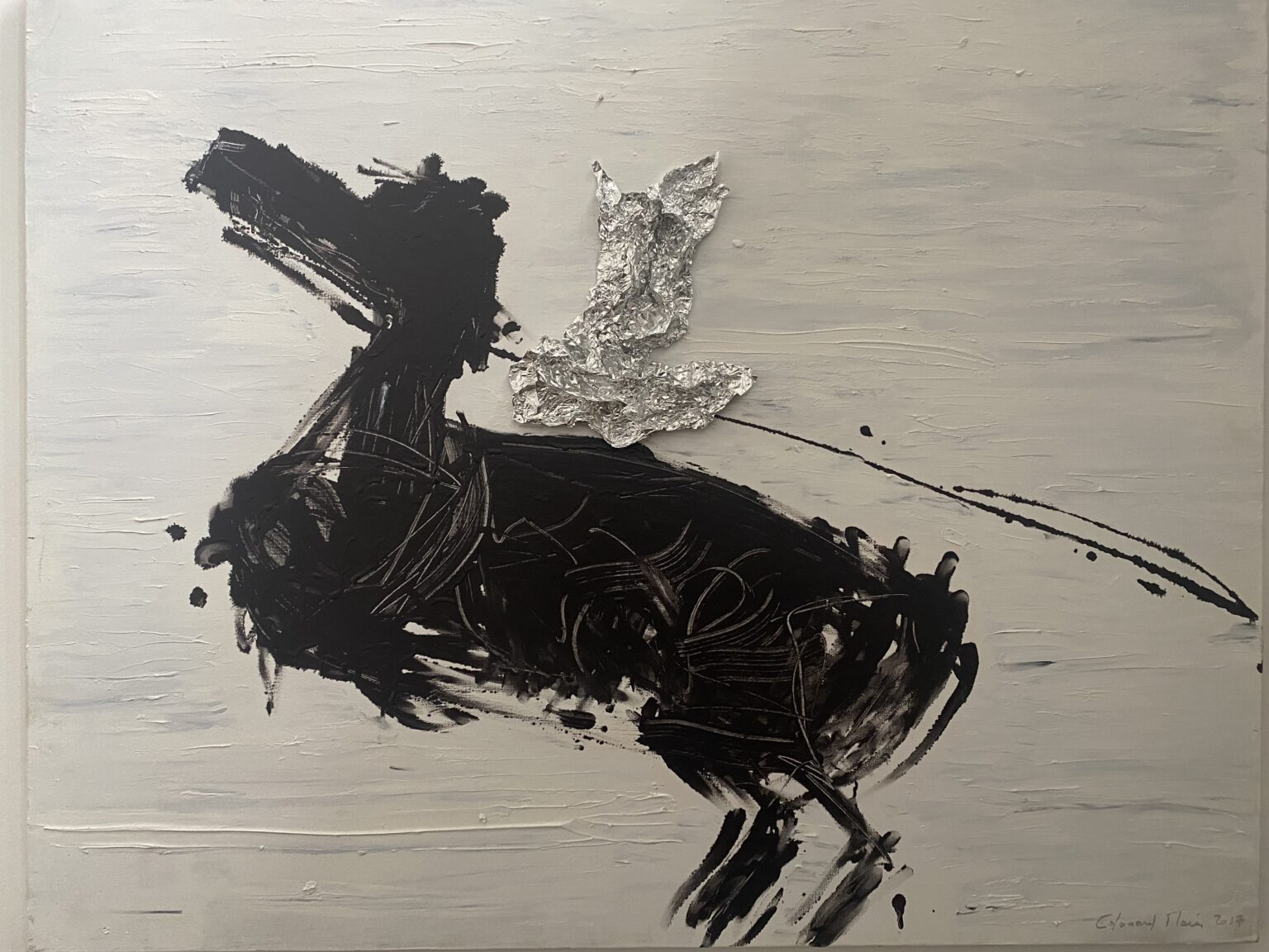 Le Cavalier - Peinture industrielle Aluminium - 110x80