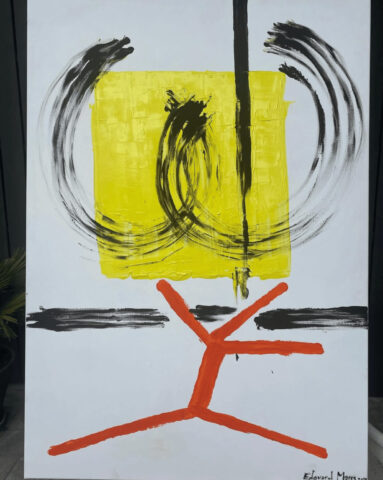 Parikia maritime et agricole - acrylique - peinture industrielle - 110x80