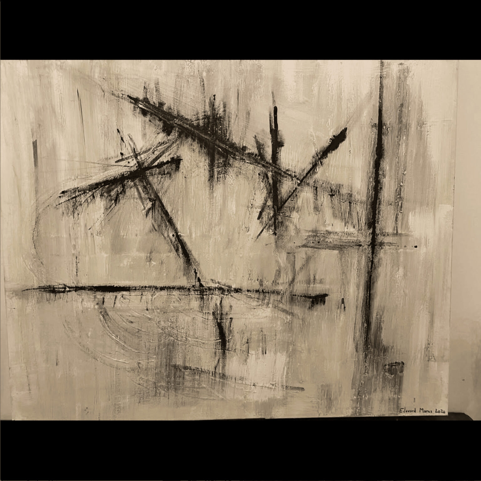 Teleskis - peinture industrielle - 100x70