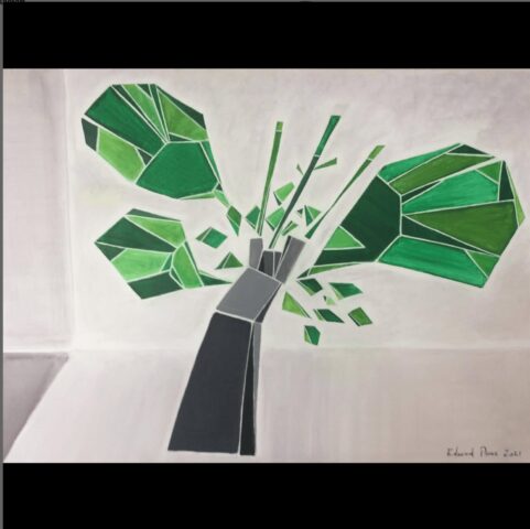 Bouquet sans fleurs- acrylique 110×80