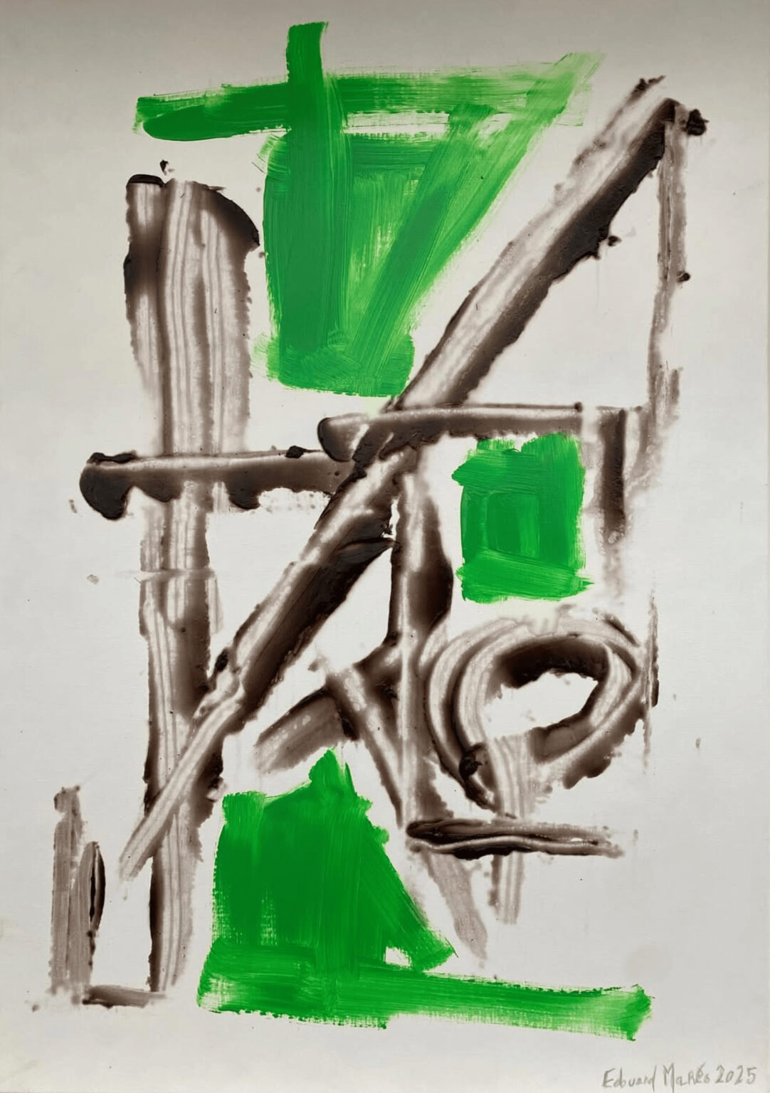 Chemins de croix - Acrylique et graisse de phoque - 110X80