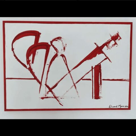 Christ descendu de la croix- acrylique 110×80