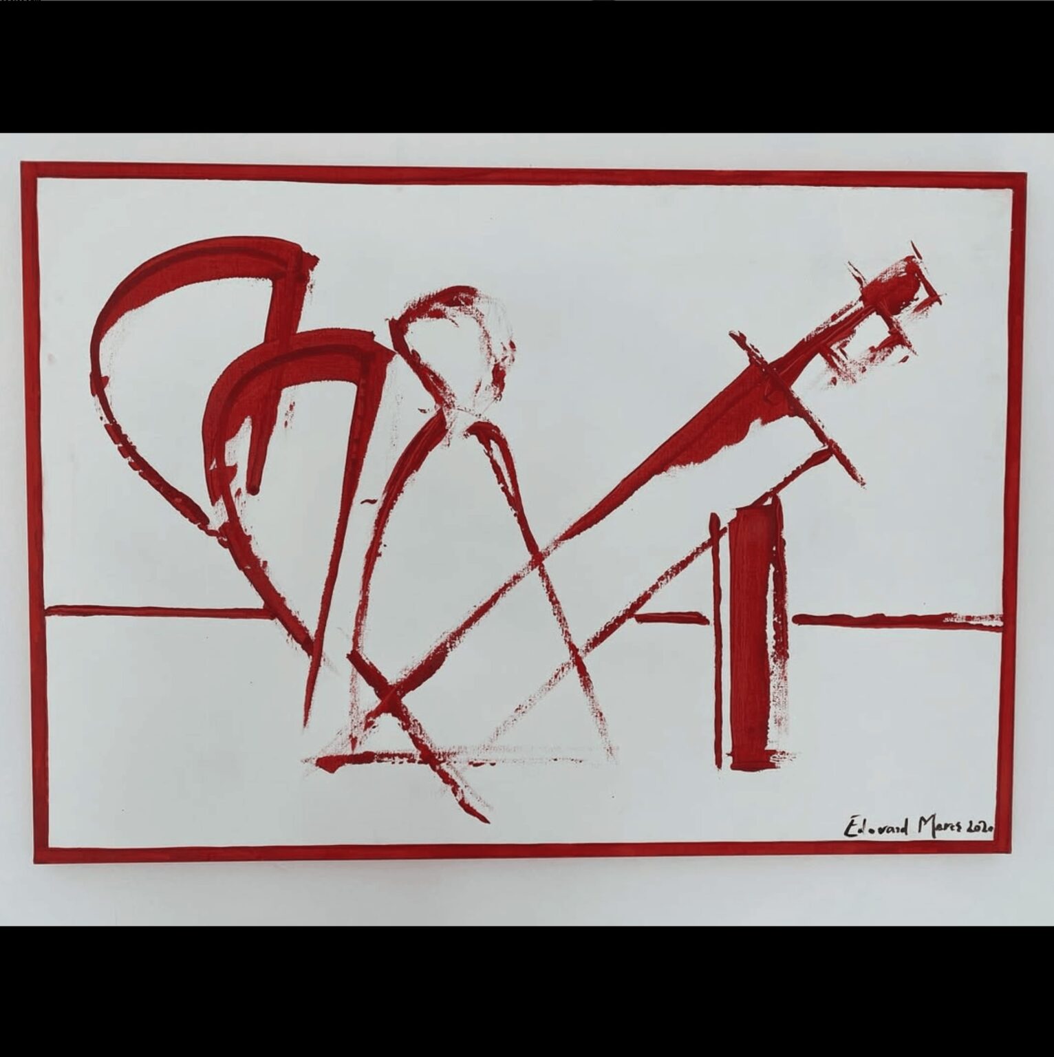 Christ descendu de la croix- acrylique 110×80