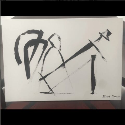 Christ descendu de la croix. Acrylique 110×80