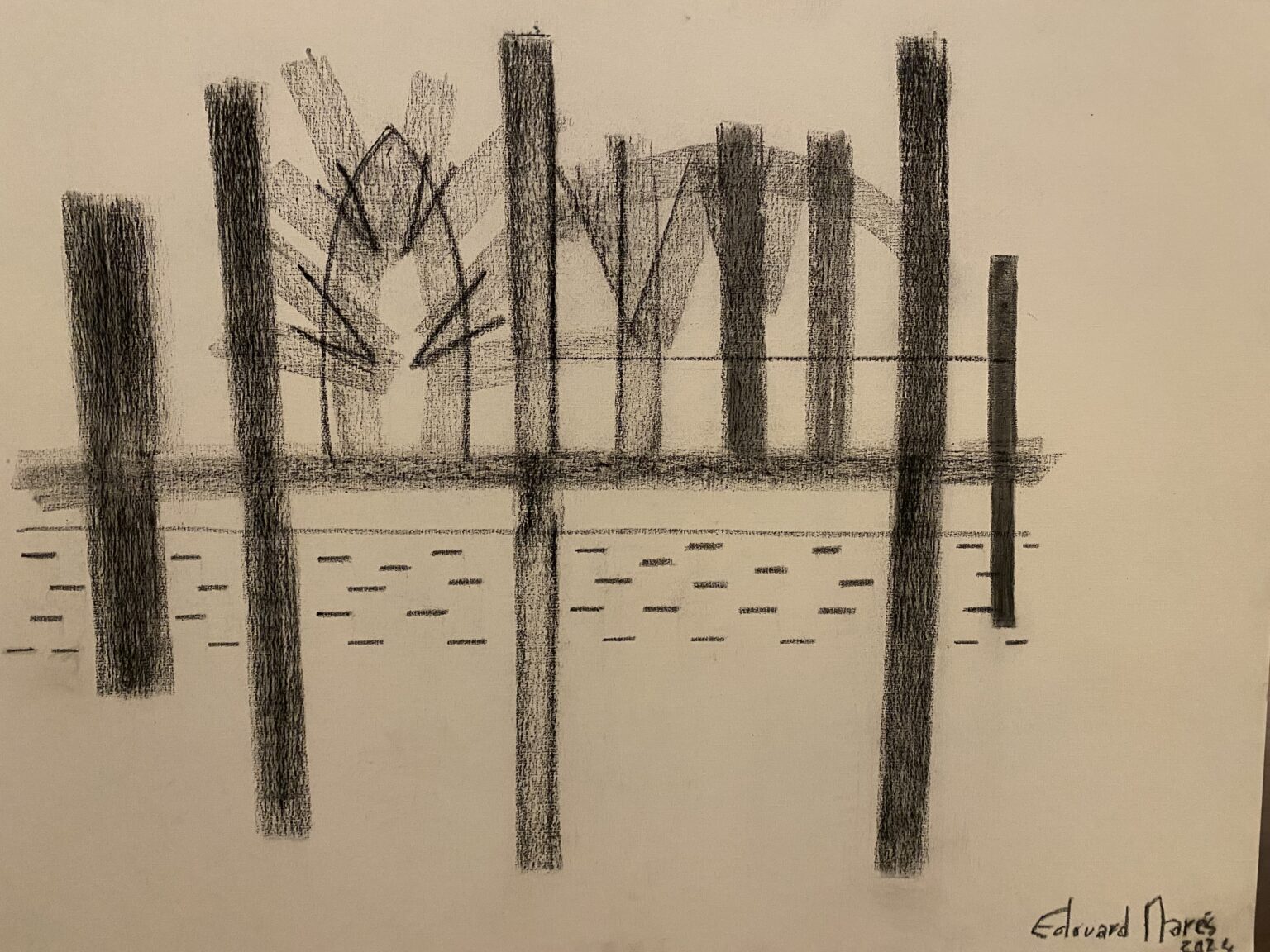 Chrysler tower – Fusain – 110×80