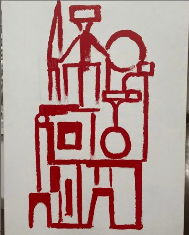 Construction d’un rêve- acrylique 110×80